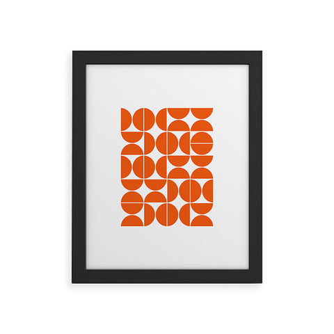 The Old Art Studio Mid Century Modern 04 Orange Framed Art Print