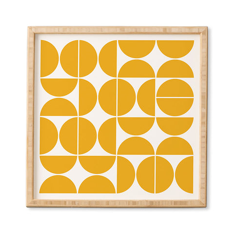 The Old Art Studio Mid Century Modern 04 Yellow Framed Wall Art
