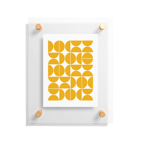 The Old Art Studio Mid Century Modern 04 Yellow Floating Acrylic Print