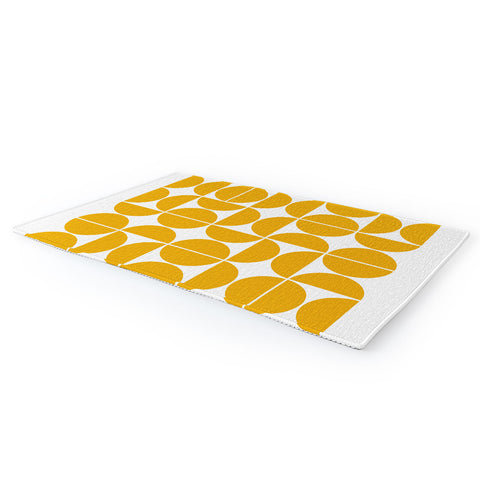 The Old Art Studio Mid Century Modern 04 Yellow Area Rug