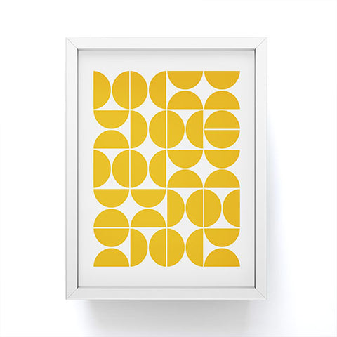 The Old Art Studio Mid Century Modern 04 Yellow Framed Mini Art Print