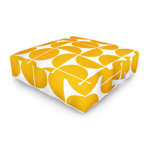 The Old Art Studio Mid Century Modern 04 Yellow Outdoor Floor Cushion