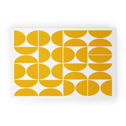 The Old Art Studio Mid Century Modern 04 Yellow Welcome Mat