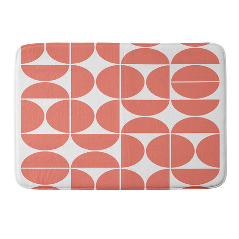 The Old Art Studio Mid Century Modern Geometric 04 Memory Foam Bath Mat