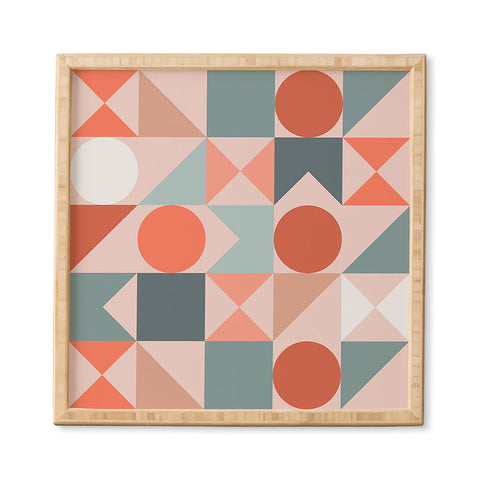The Old Art Studio Mid Century Modern Geometric 06 Framed Wall Art