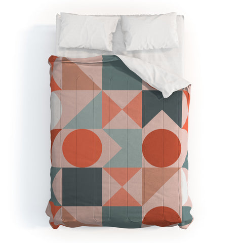 The Old Art Studio Mid Century Modern Geometric 06 Comforter