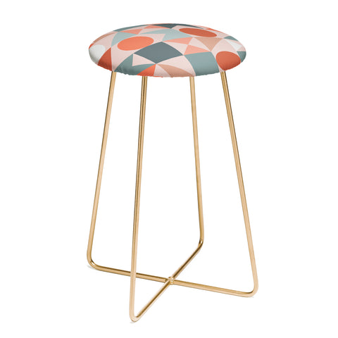 The Old Art Studio Mid Century Modern Geometric 06 Counter Stool