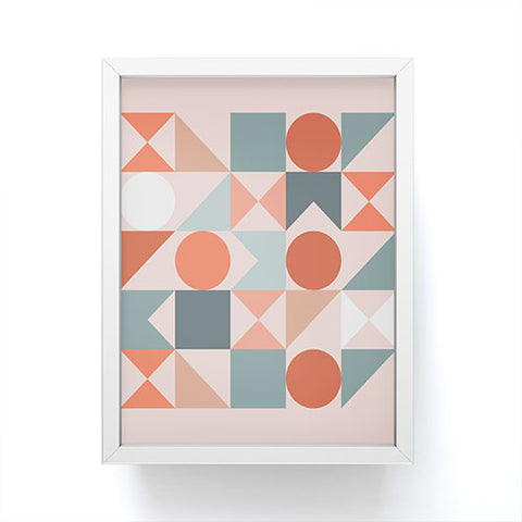 The Old Art Studio Mid Century Modern Geometric 06 Framed Mini Art Print