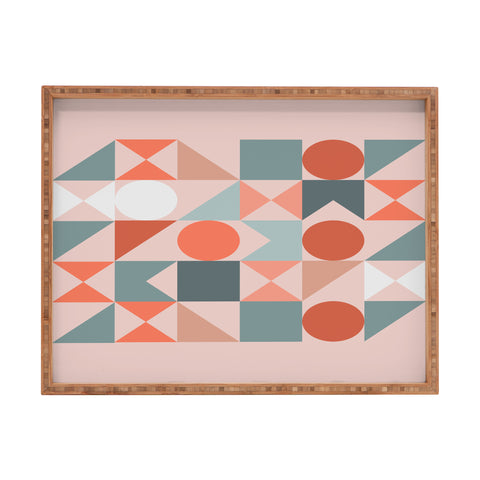 The Old Art Studio Mid Century Modern Geometric 06 Rectangular Tray