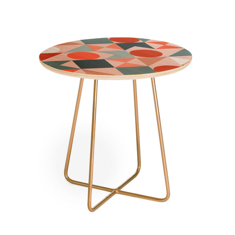 The Old Art Studio Mid Century Modern Geometric 06 Round Side Table