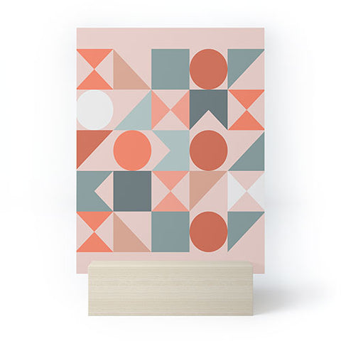 The Old Art Studio Mid Century Modern Geometric 06 Mini Art Print