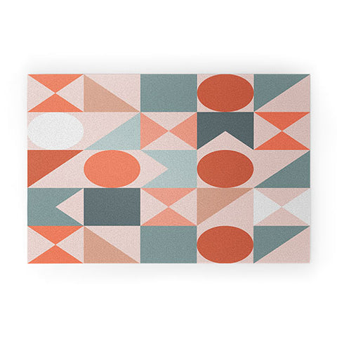 The Old Art Studio Mid Century Modern Geometric 06 Welcome Mat