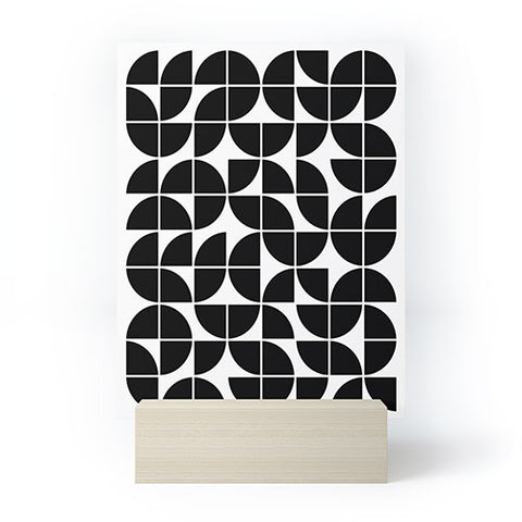 The Old Art Studio Mid Century Modern Geometric 20 Black Mini Art Print