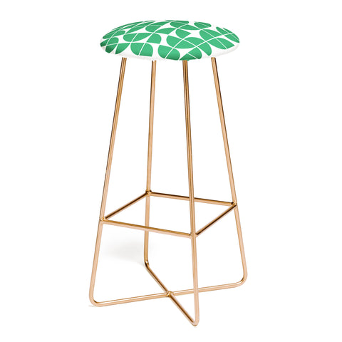 The Old Art Studio Mid Century Modern Geometric 20 Green Bar Stool