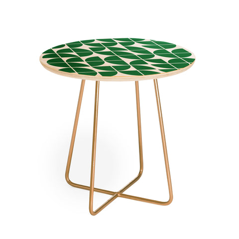 The Old Art Studio Mid Century Modern Geometric 20 Green Round Side Table