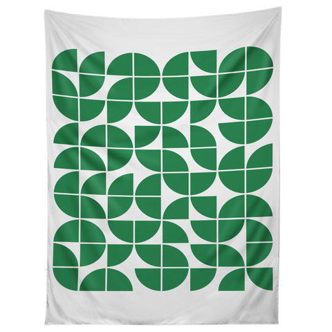 The Old Art Studio Mid Century Modern Geometric 20 Green Tapestry
