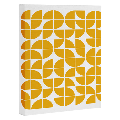 The Old Art Studio Mid Century Modern Geometric 20 Yellow Art Canvas