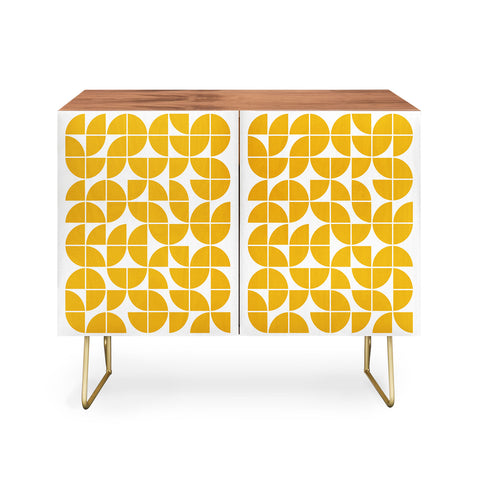 The Old Art Studio Mid Century Modern Geometric 20 Yellow Credenza