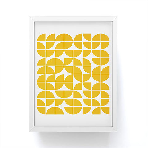 The Old Art Studio Mid Century Modern Geometric 20 Yellow Framed Mini Art Print