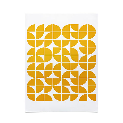 The Old Art Studio Mid Century Modern Geometric 20 Yellow Poster
