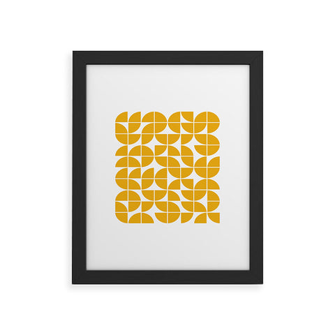 The Old Art Studio Mid Century Modern Geometric 20 Yellow Framed Art Print