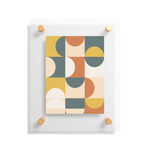 The Old Art Studio Mid Century Modern Geometric 23 Floating Acrylic Print