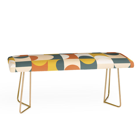 The Old Art Studio Mid Century Modern Geometric 23 Bench