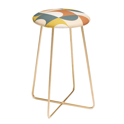 The Old Art Studio Mid Century Modern Geometric 23 Counter Stool