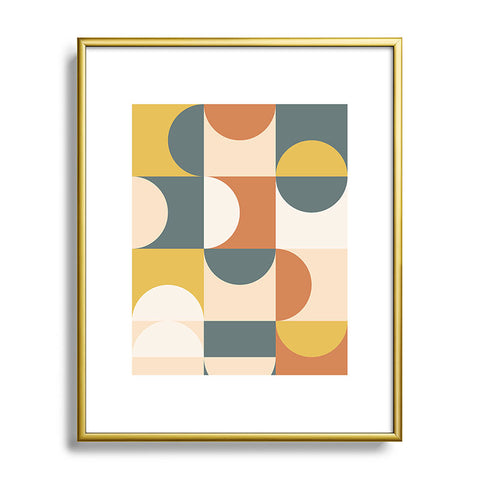 The Old Art Studio Mid Century Modern Geometric 23 Metal Framed Art Print