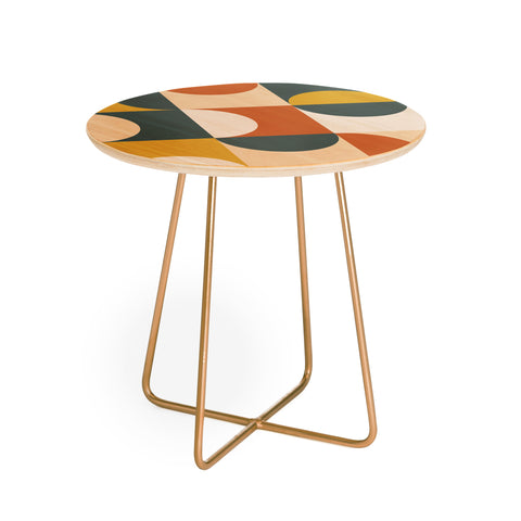 The Old Art Studio Mid Century Modern Geometric 23 Round Side Table