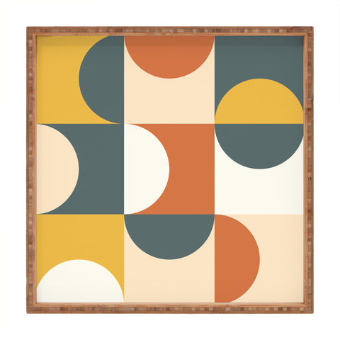 The Old Art Studio Mid Century Modern Geometric 23 Square Tray