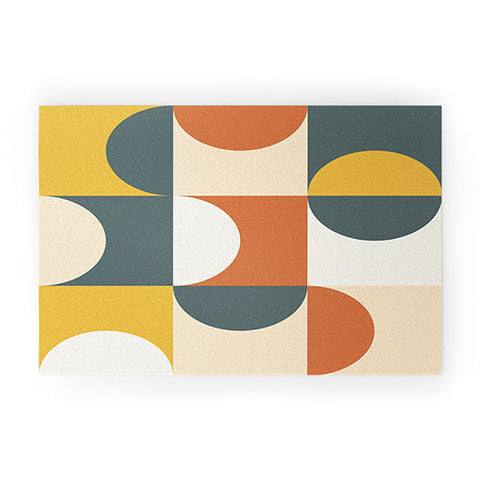 The Old Art Studio Mid Century Modern Geometric 23 Welcome Mat