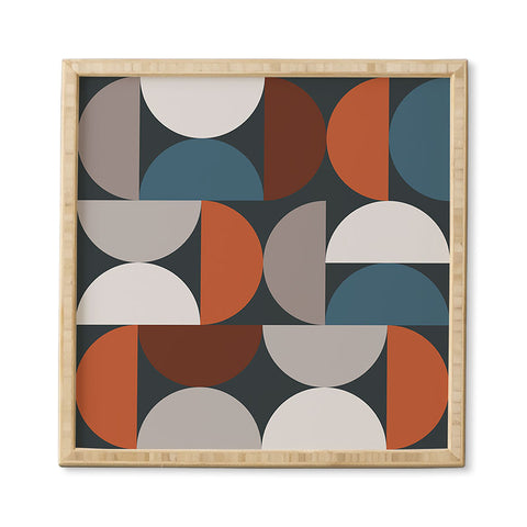 The Old Art Studio Mid Century Modern Geometric 24 Framed Wall Art