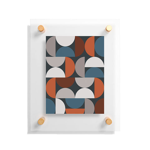 The Old Art Studio Mid Century Modern Geometric 24 Floating Acrylic Print