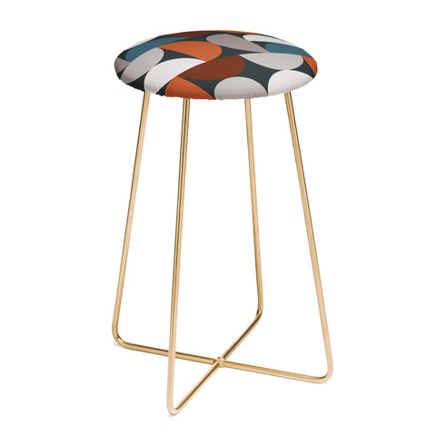 The Old Art Studio Mid Century Modern Geometric 24 Counter Stool