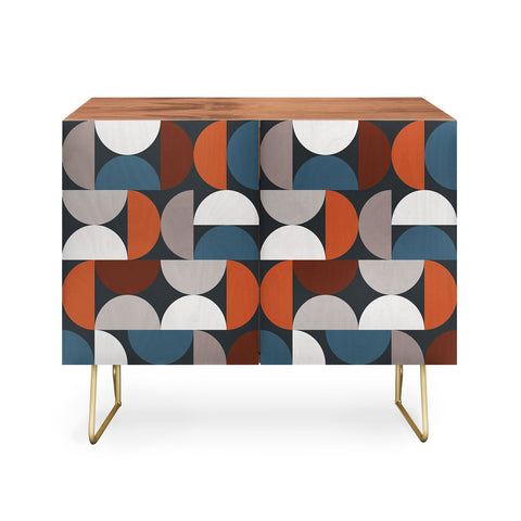 The Old Art Studio Mid Century Modern Geometric 24 Credenza