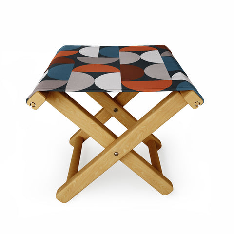 The Old Art Studio Mid Century Modern Geometric 24 Folding Stool