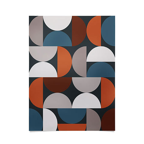 The Old Art Studio Mid Century Modern Geometric 24 Poster