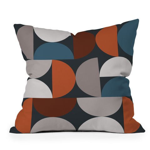 The Old Art Studio Mid Century Modern Geometric 24 Throw Pillow