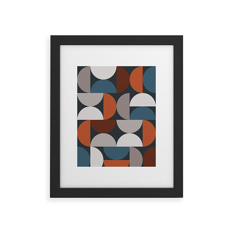 The Old Art Studio Mid Century Modern Geometric 24 Framed Art Print