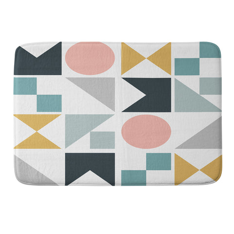 The Old Art Studio Modern Geometric 09 Memory Foam Bath Mat