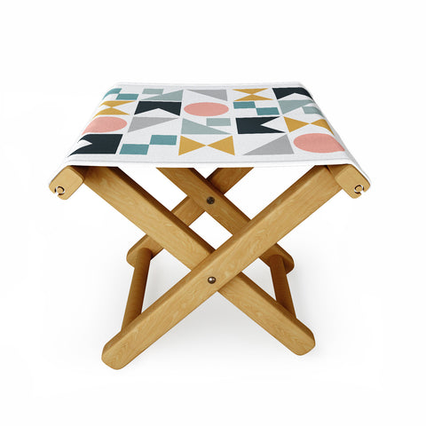 The Old Art Studio Modern Geometric 09 Folding Stool