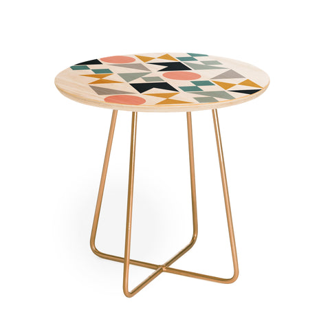 The Old Art Studio Modern Geometric 09 Round Side Table