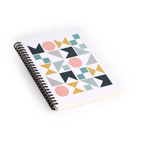 The Old Art Studio Modern Geometric 09 Spiral Notebook