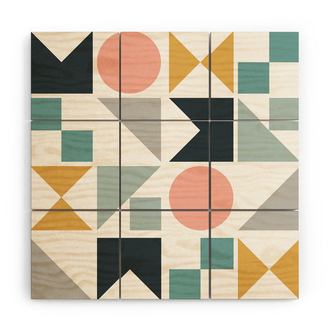 The Old Art Studio Modern Geometric 09 Wood Wall Mural