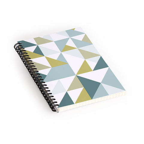 The Old Art Studio Modern Geometric 15 Spiral Notebook