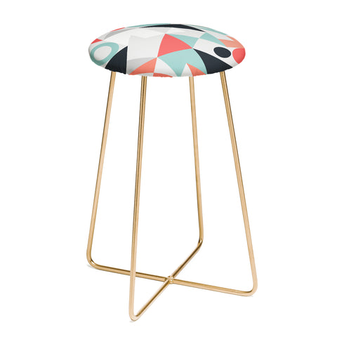 The Old Art Studio Modern Geometric 28 Counter Stool