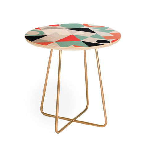 The Old Art Studio Modern Geometric 28 Round Side Table
