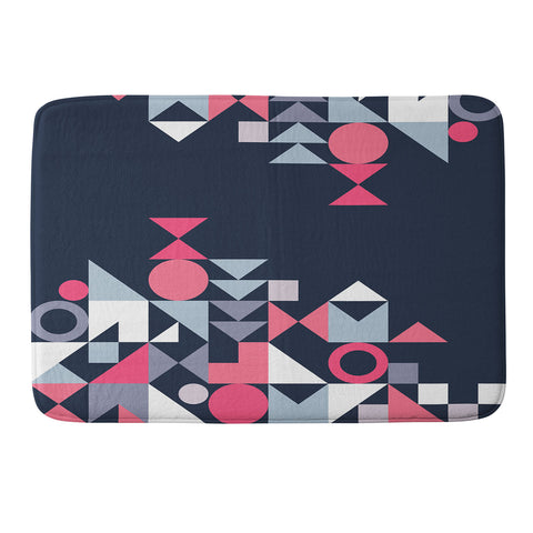 The Old Art Studio Modern Geometric 32 Memory Foam Bath Mat
