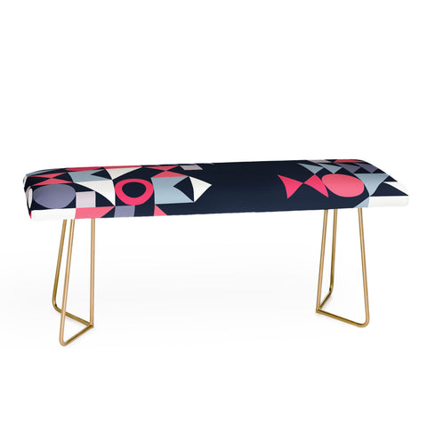 The Old Art Studio Modern Geometric 32 Bench